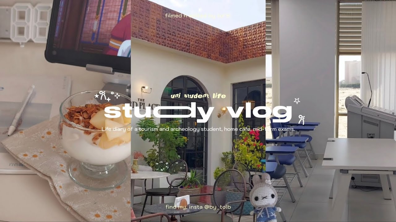 Study vlog💻 يوميات طالبة في جامعة الإمام، مقهى منزلي، ميدترم، أخرى . . .
