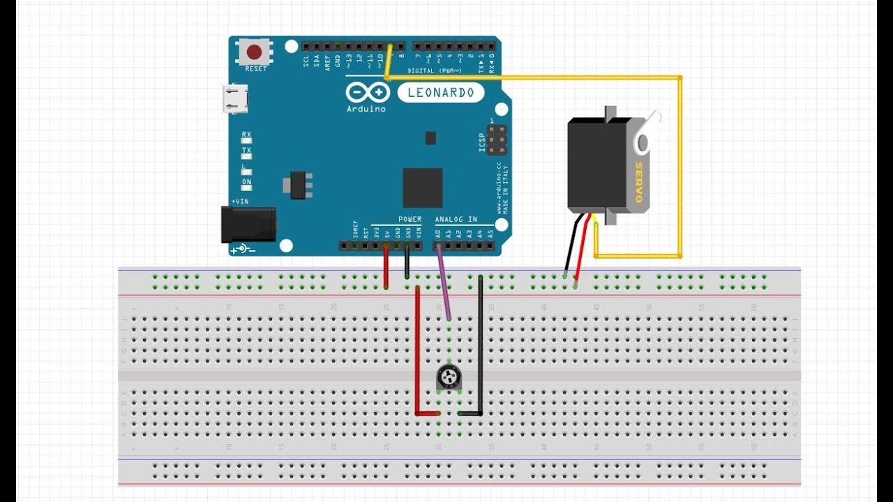 16. Jak sterować serwem za pomocą Arduino Leonardo?