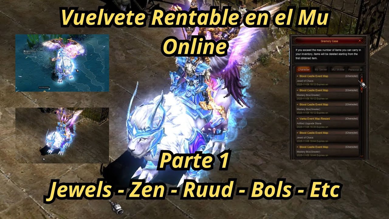 Vuélvete Rentable en el Mu Onlien Parte 1: Jewels, Zen, Ruud, Bols, Etc