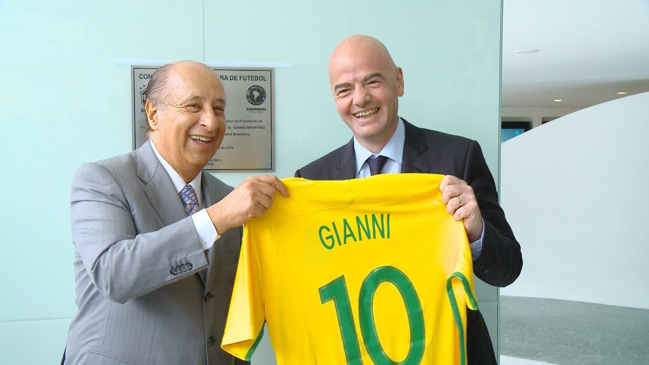 Presidente da Fifa, Gianni Infantino, visita a CBF