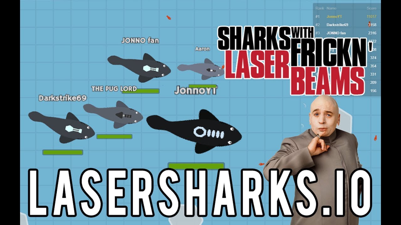 LASERSHARKS.IO HD GAMEPLAY! 🦈 MAX LEVEL 100 SHARK! 🦈 LET'S PLAY SHARKS.IO EP 1!