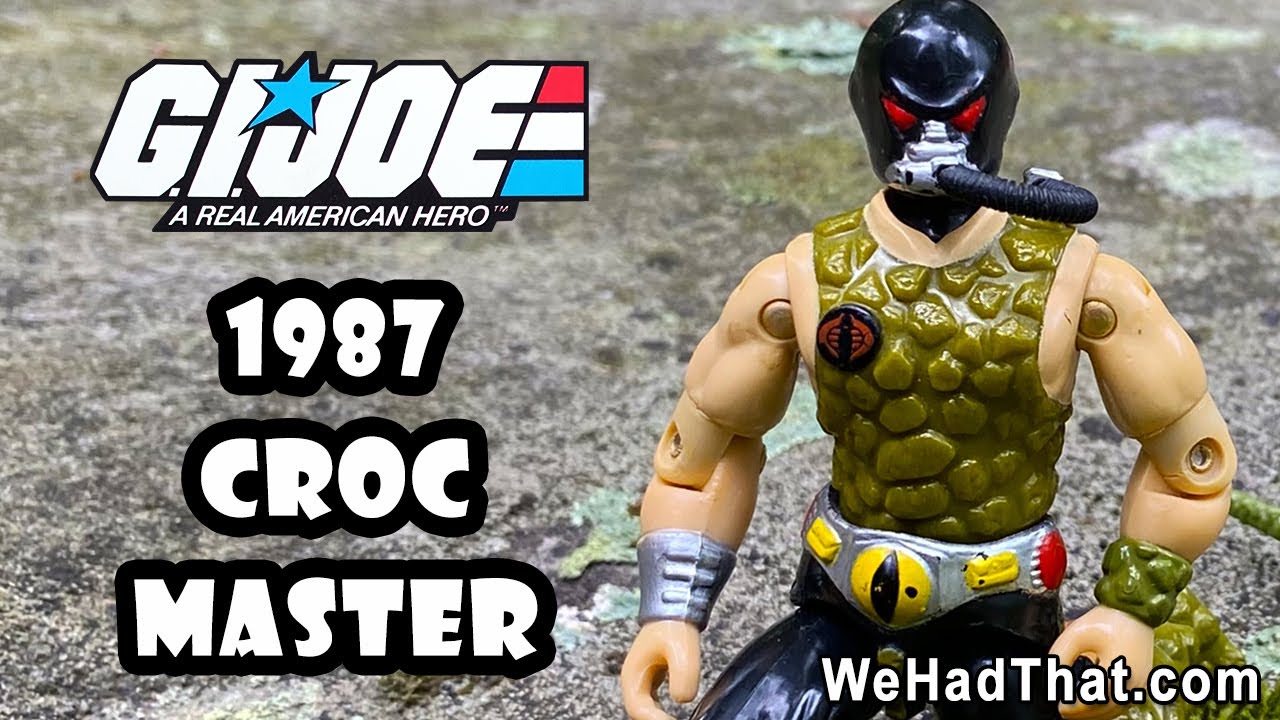 Vintage Hasbro G.I. Joe Cobra Croc Master - Cobra Reptile Trainer Action Figure Review 1987 ARAH