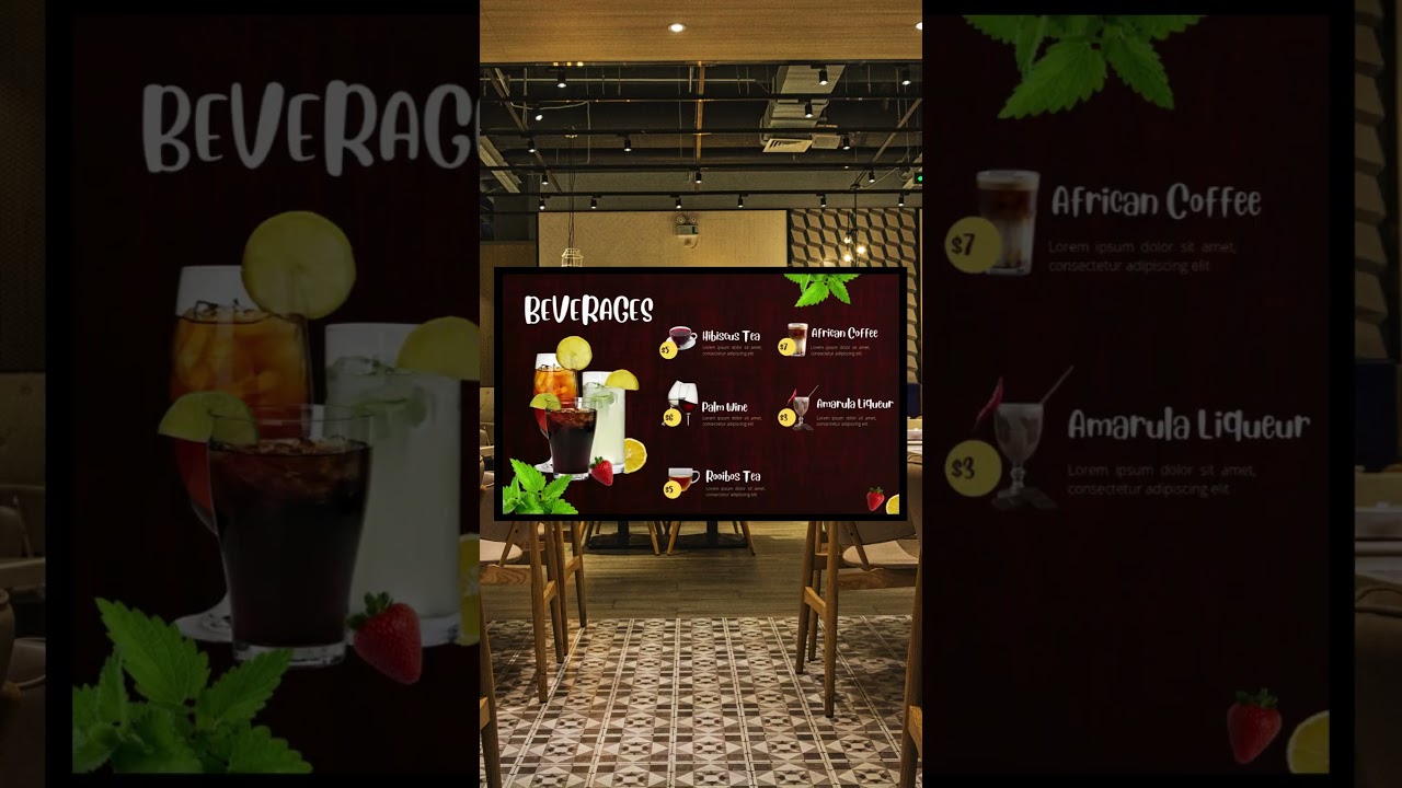 Digital African Cuisine Food Menu Template -#2