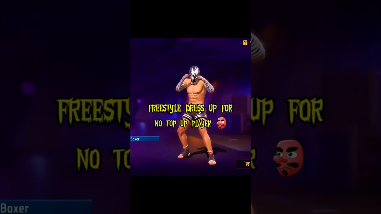 free fire no top up freestyle 😱 dress combination 🥷 | #shortsff #shortfeed #dresscombination