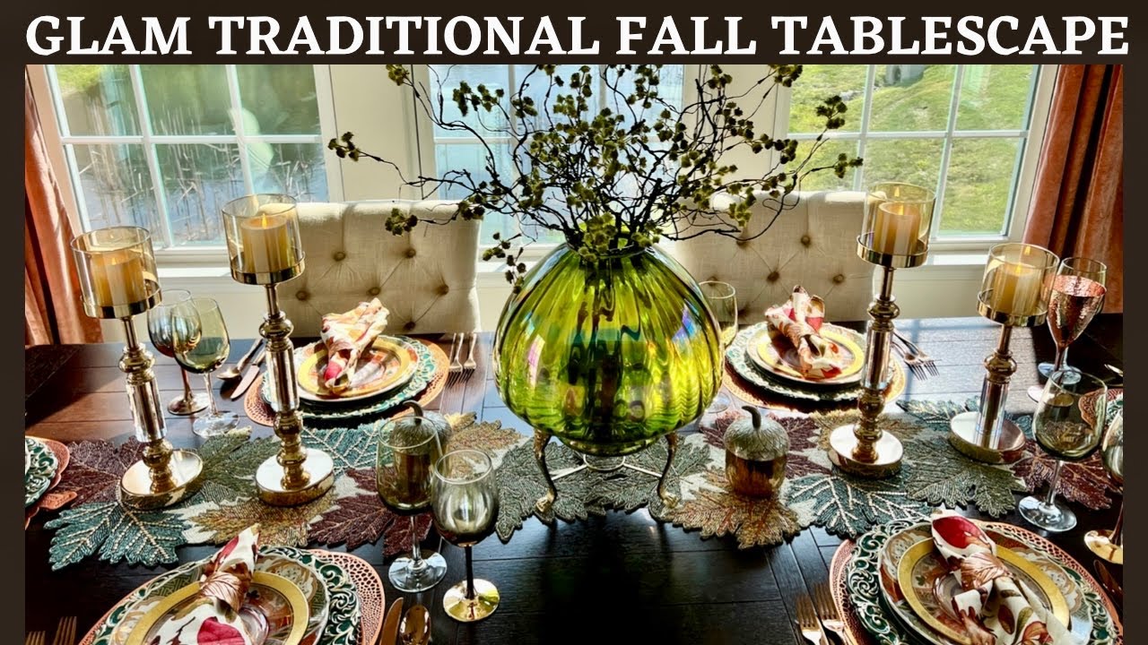 New* Decorate with Me | GLAM Traditional Fall Tablescape Ideas 2023