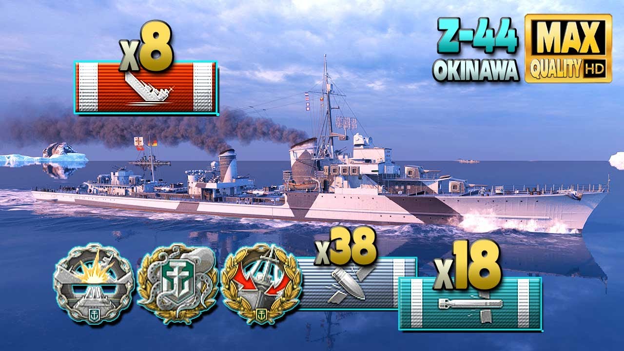 Эсминец Z-44: выставка одного актера - World of Warships