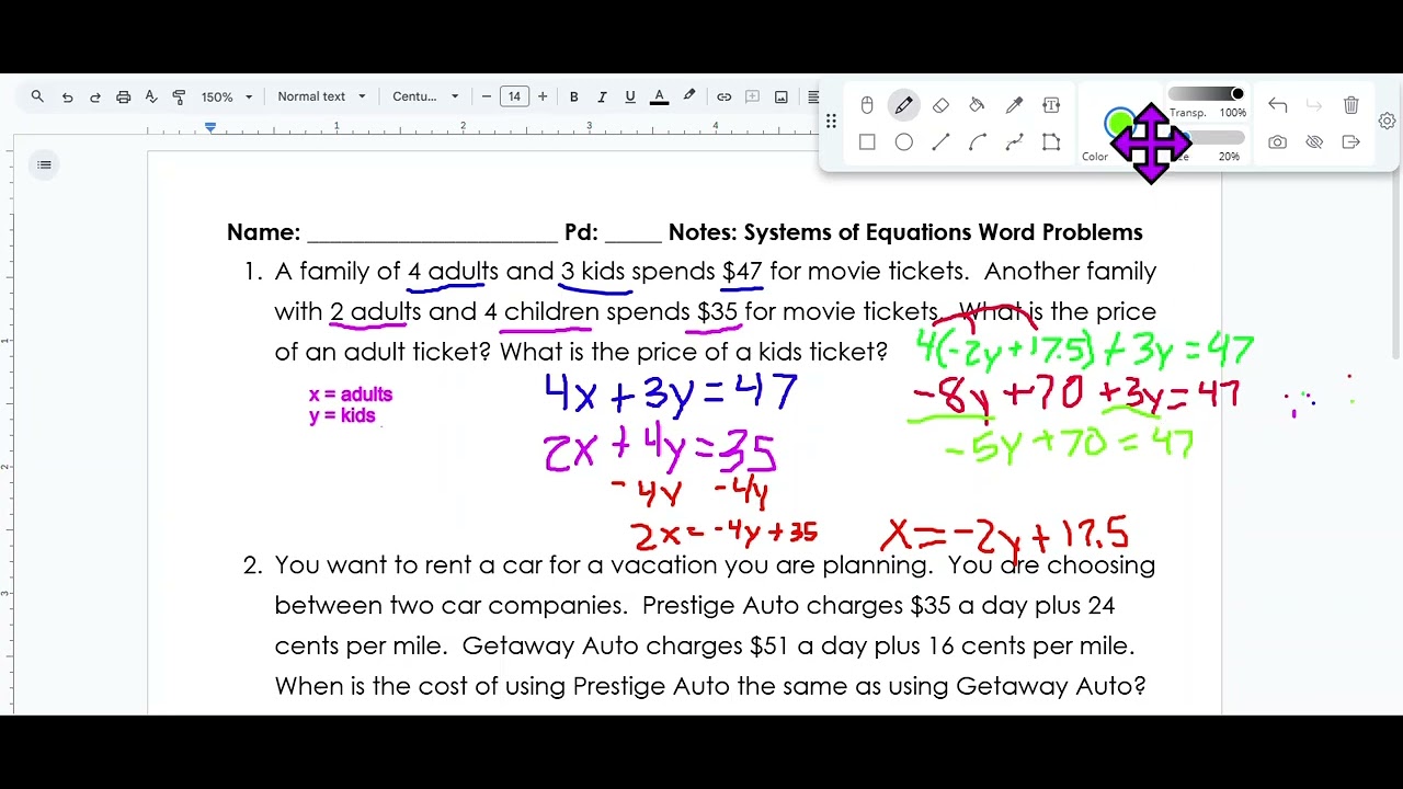 Systems of Equations Word Problems & How to Solve Them!