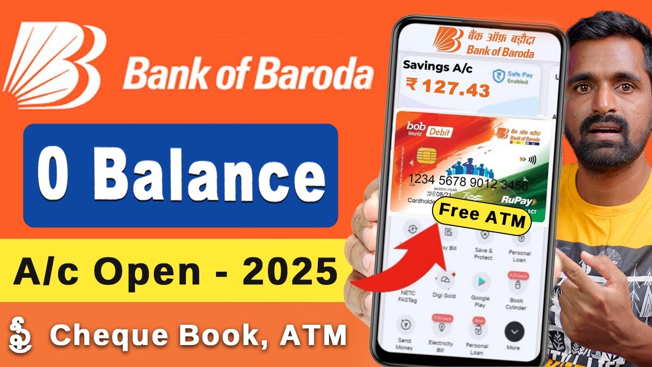 Bank Of Baroda Online Account Opening 2025 | BOB Zero Balance A/c | Best ZERO Balance Bank Account