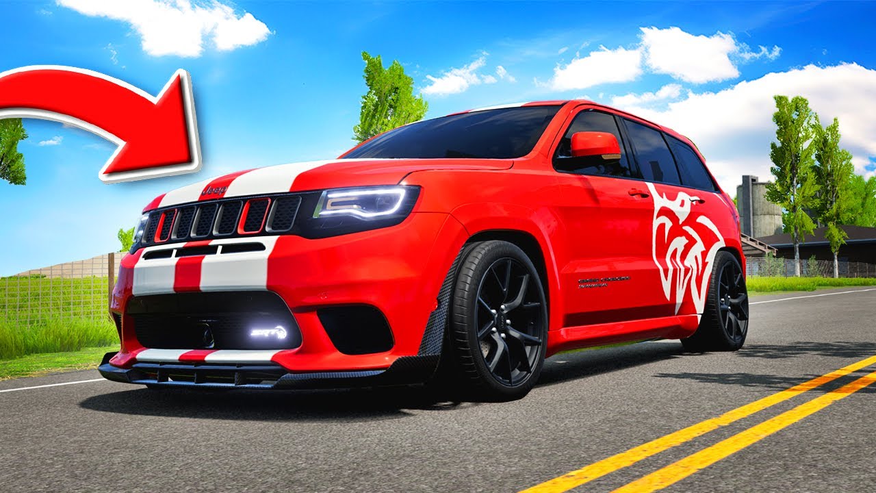 Day in the Life of a Trackhawk Owner - Realistic BeamNG Drive with Steering Wheel