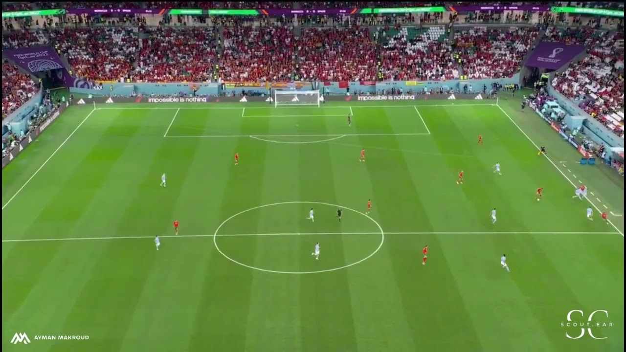 Masterclass Moroccan low block vs Spain World Cup 2022 Qatar