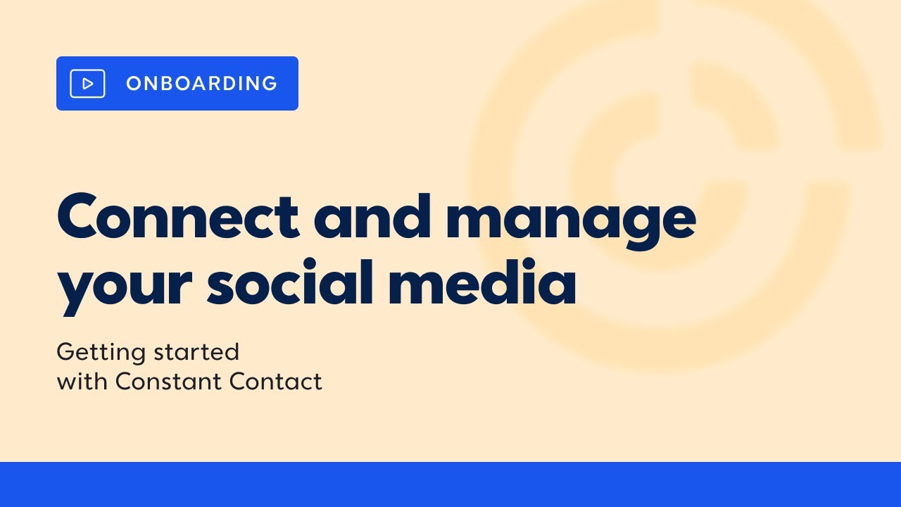 How to Connect and Manage Your Social Media in Constant Contact