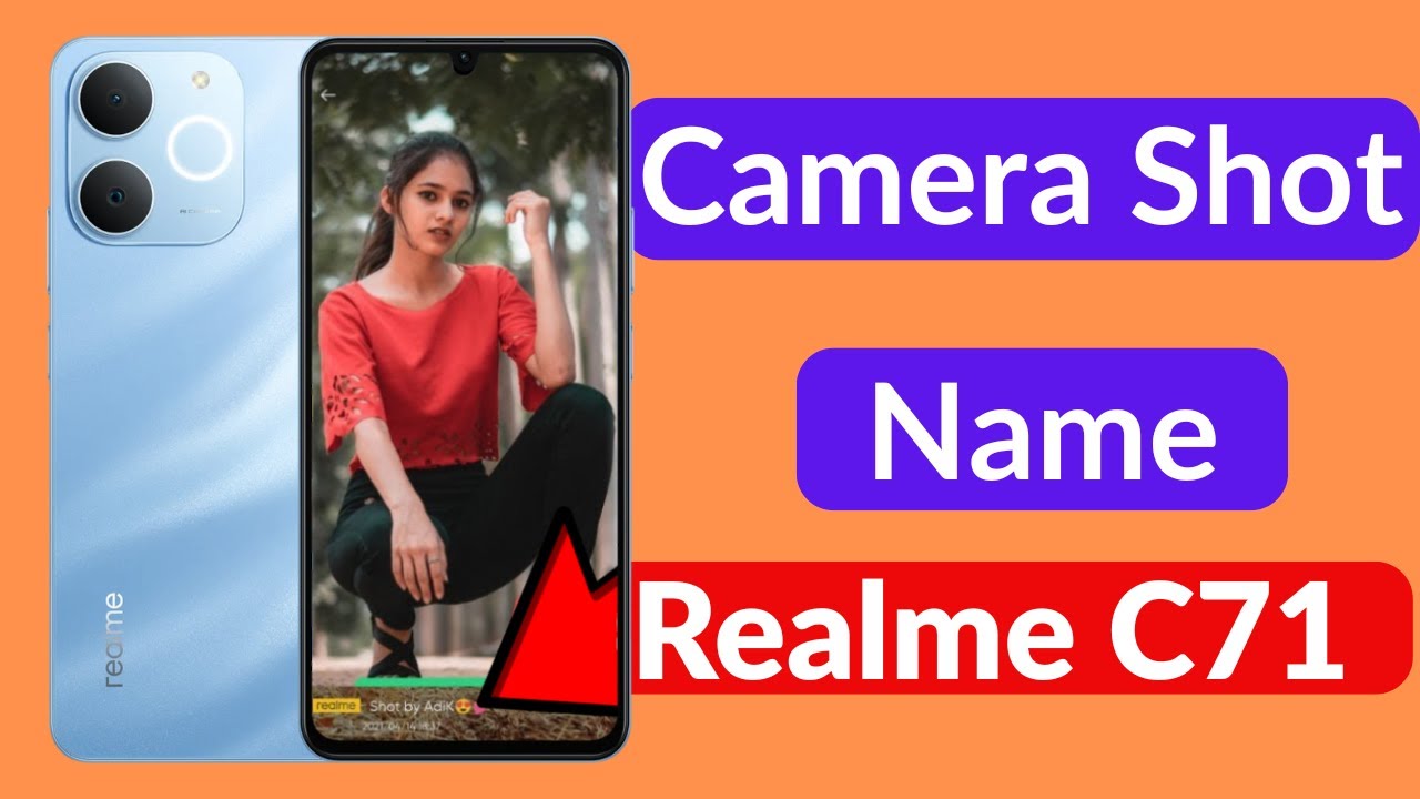 how to set camera shot name in realme c71/realme c71 me camera shot name kaise change kare/watermark