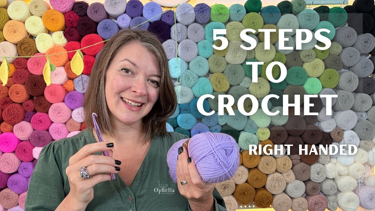 You Will Be Able To Crochet By The End of This Video | 5 Steps to Crochet | Right Handed