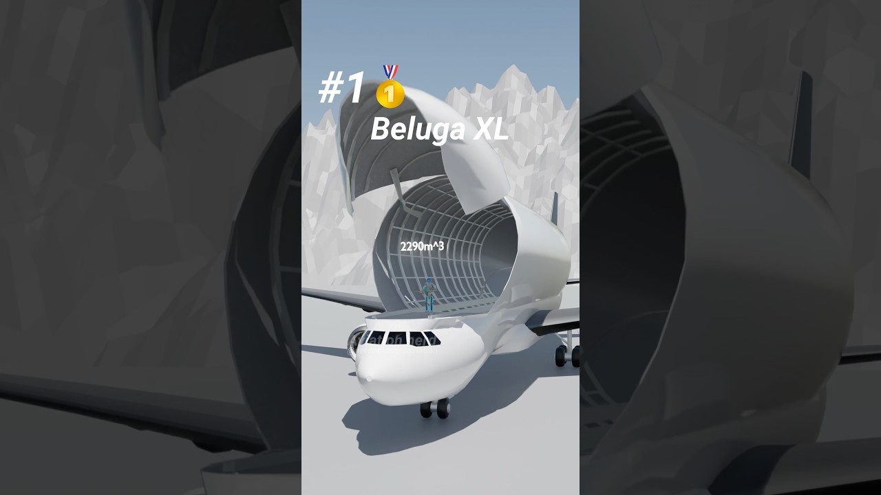🤓 AvFacts Ep. 19 Volume comparison of oversized cargo aircraft #aviationgeek #aviation #blender3d