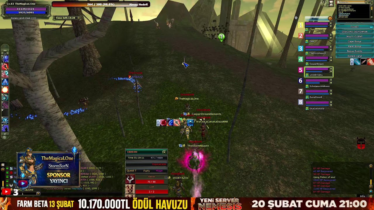 #KO4FUN 🏆  TheMagicaLOne / Mage PK 🔥 Immortal 🔥 #Knight Online PVP #Canlı Yayın