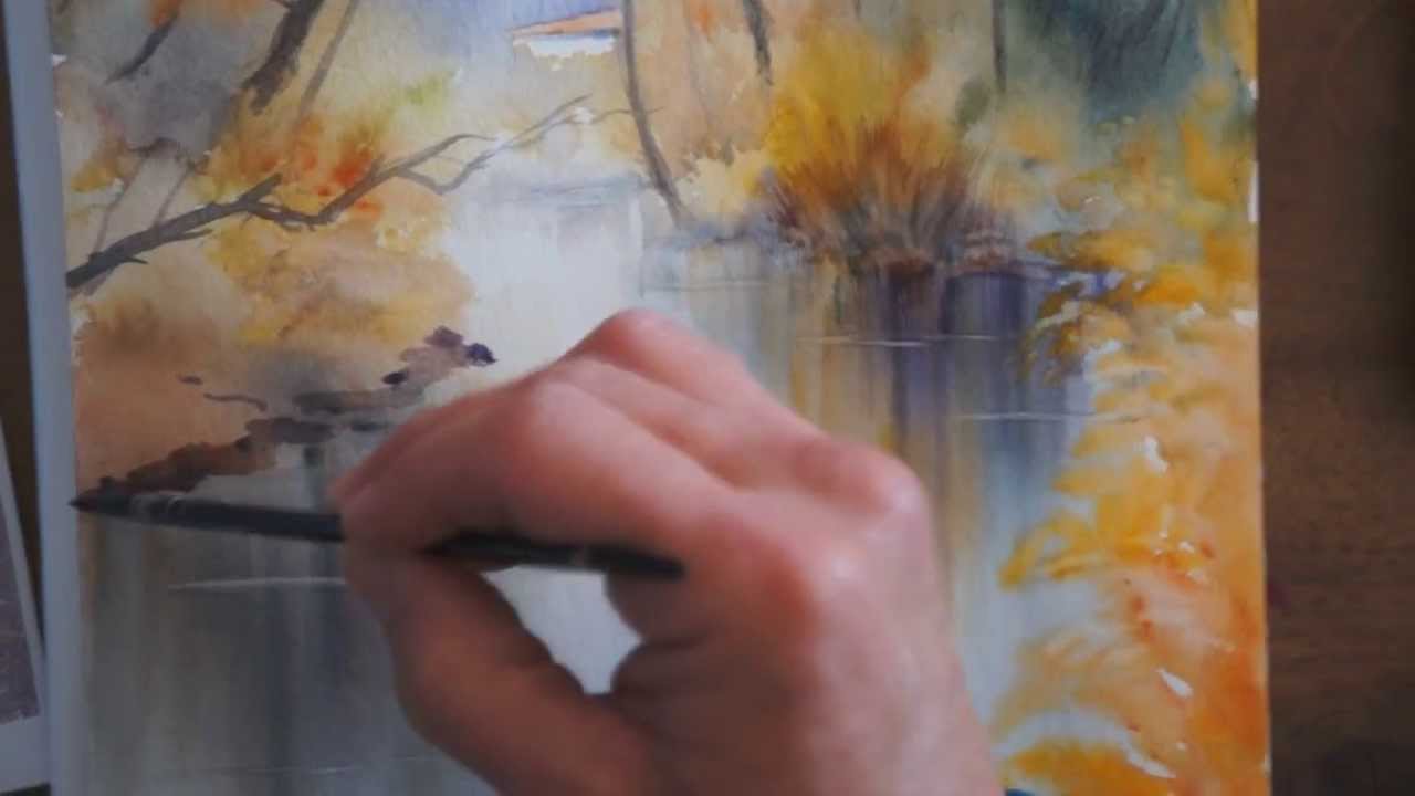 Démo aquarelle -Reflets de décembre (watercolor tutorial)