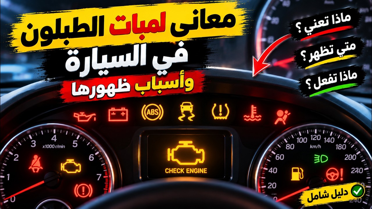 أخطر لمبات الطبلون في السيارة | معناها الحقيقي، أسبابها وكيف تتصرف اذا اضاءت ؟
