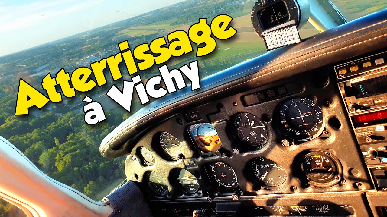 Atterrissage à VICHY LFLV en PA28, navigation aéroclub