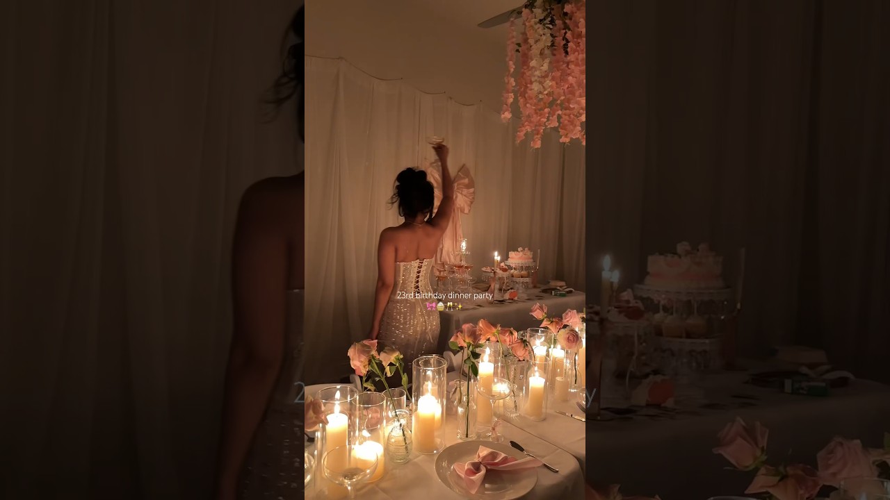 BIRTHDAY DINNER PARTY ⭐️🎀#girlygirl #birthdaydinner #birthdayparty #bow #coquette