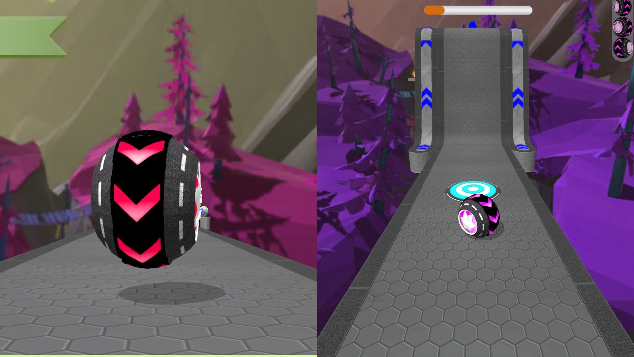 Rolling Balls Sky Escape Speedrun Challenge Vs Reverse Balls Speedrun Walkthrough Gameplay