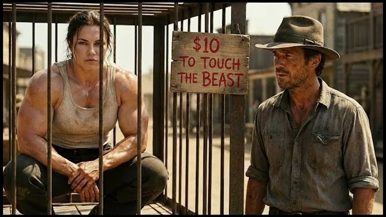 Everyone Feared the Giant Widow in the Cage—Until a Cowboy Bought Her as His Bride