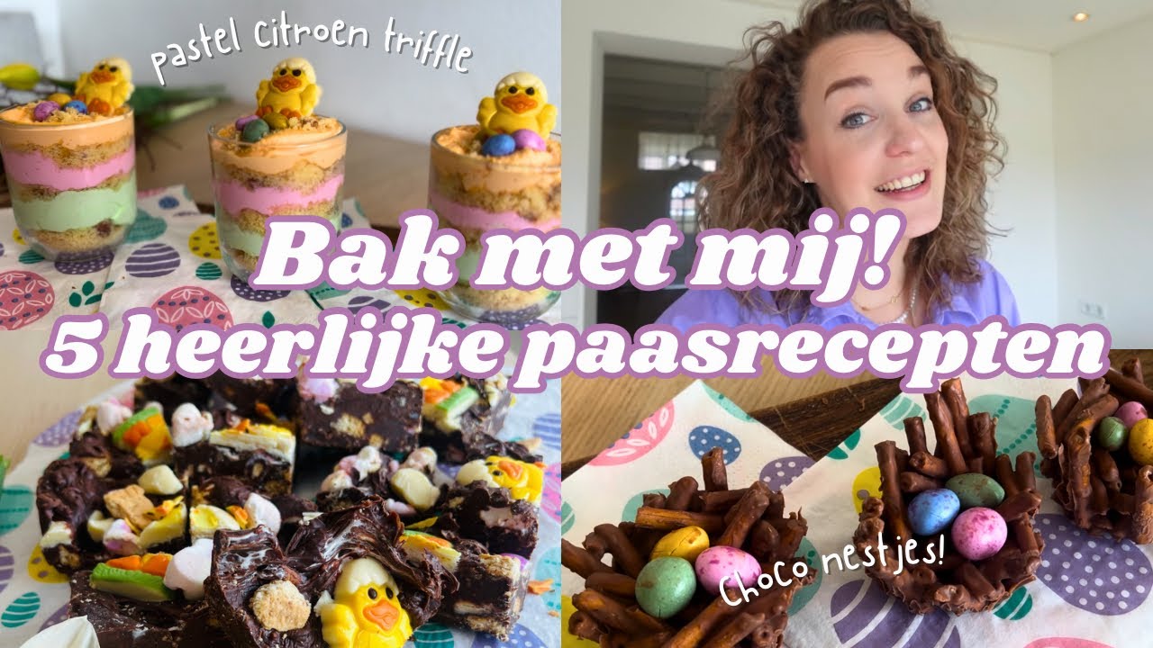 MAKKELIJK & SNEL 5 KLEURRIJKE PAASRECEPTEN | Bak met mij | Zeg maar Fem | Recepten voor Pasen