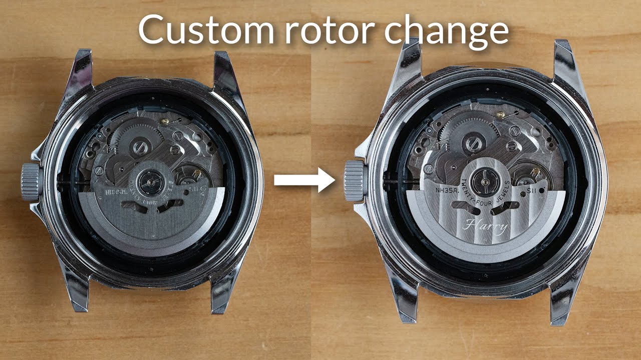 Замена ротора Seiko на кастомный ротор — серия Seiko mod