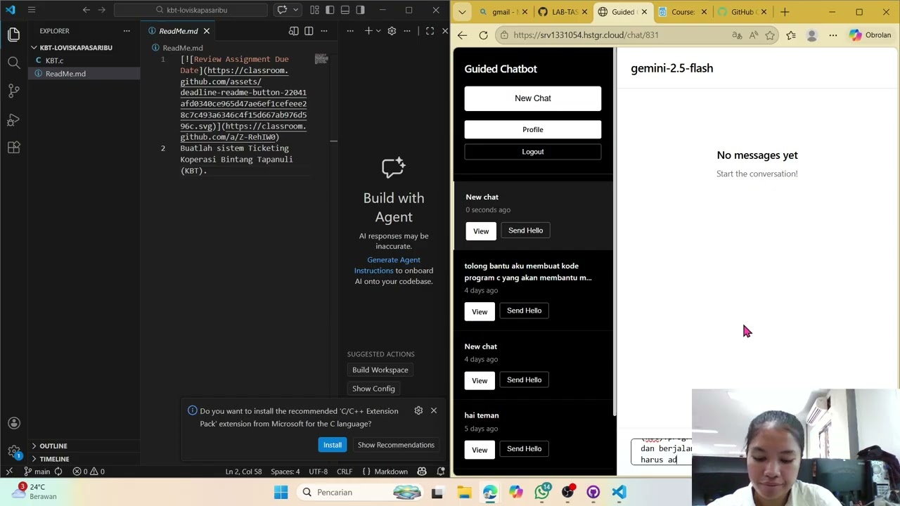 Video Pengerjaan Pempros Tutorial | 12S25016 | Loviska Astria Pasaribu