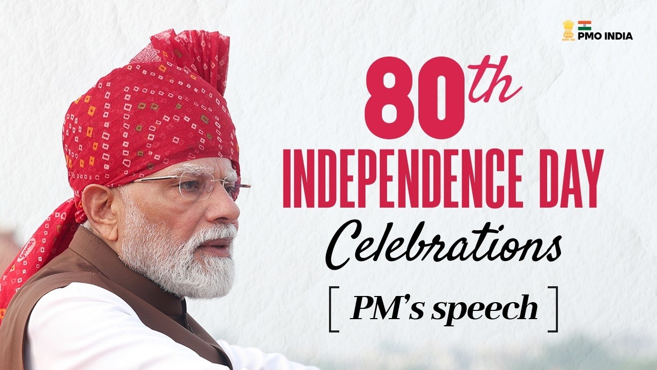 PM Modi addresses the nation on the 80th Independence Day from the ramparts of the Red Fort