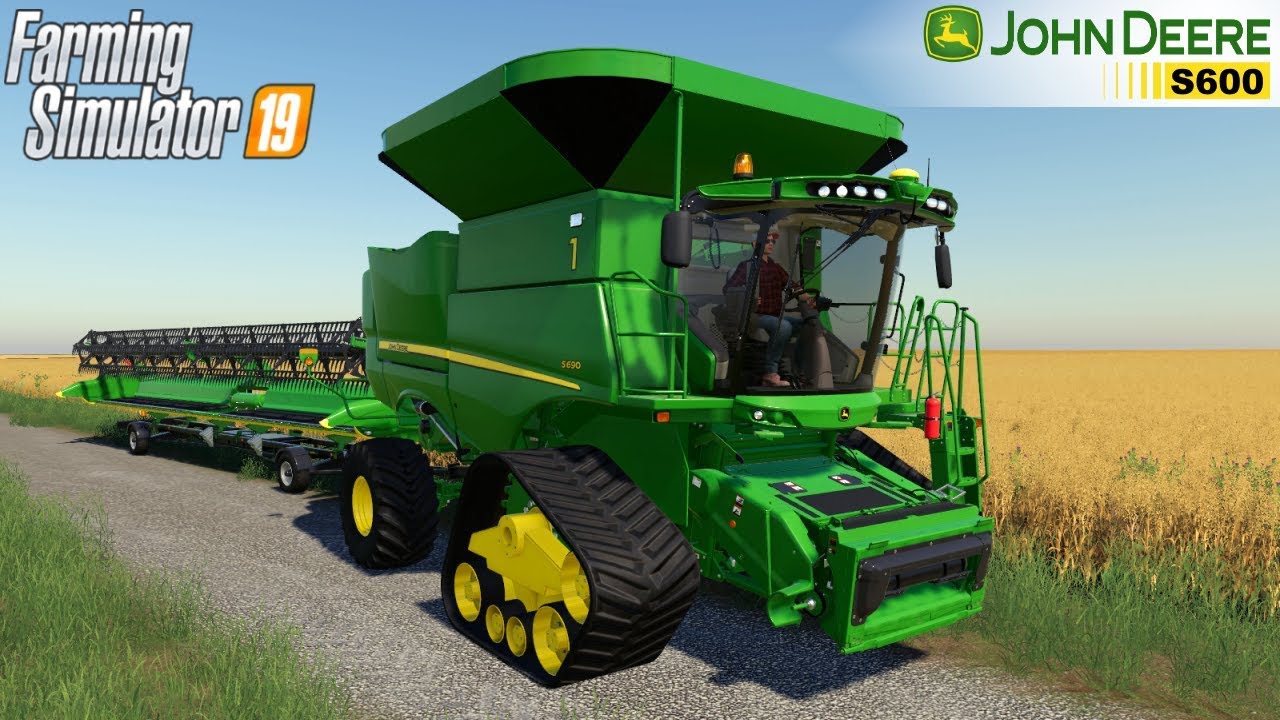 Farming Simulator 19 - JOHN DEERE S600 SERIES AUSTRALIA Harvests Wheat