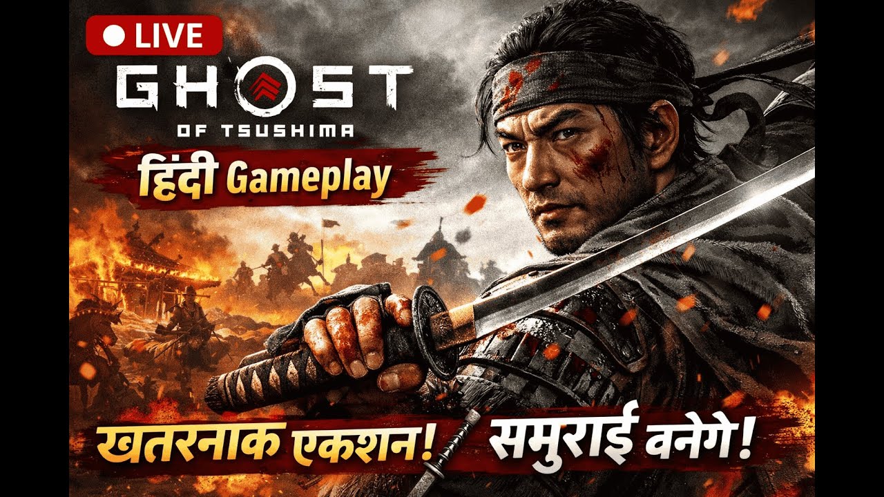 🔴 LIVE | Ghost of Tsushima Hindi Gameplay 🇮🇳 | Samurai Legends Begin ⚔️