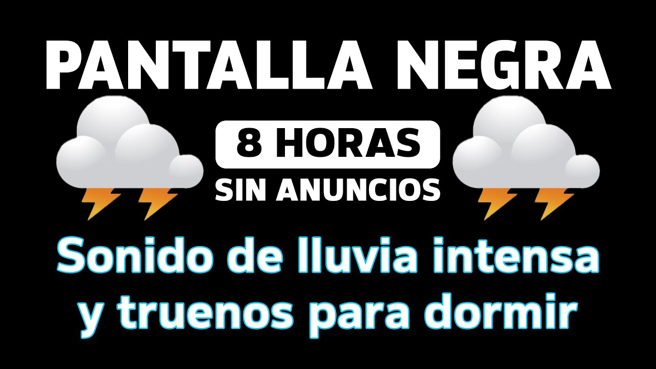 Di Adiós a las Noches sin Sueño | Lluvia y Tormenta Suave para Dormir en Paz | Pantalla Negra