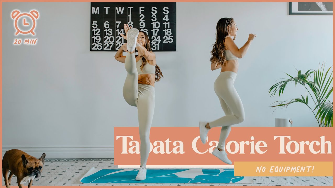 20-Minute Intense Calorie Torch AT HOME Workout (Tabata)