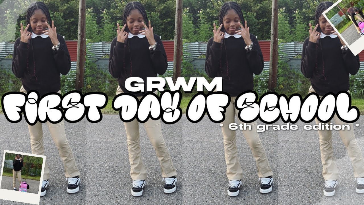 GRWM for the first day of school 📌 ♡︎ * 6th grade edition * 