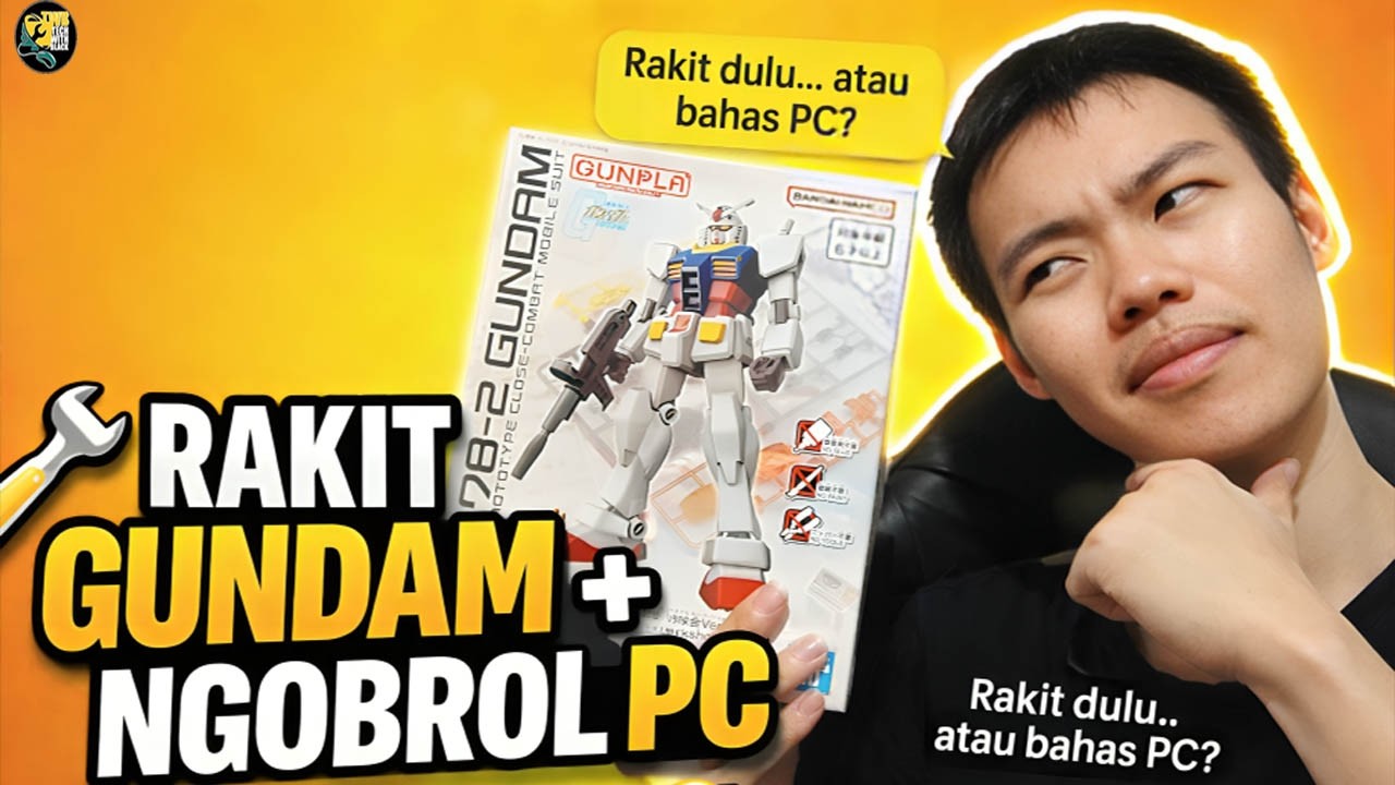saat nya mulitasking rakit gundam + sambil ngobrol bahas apa aja deh #techwithblack #laptop #pc