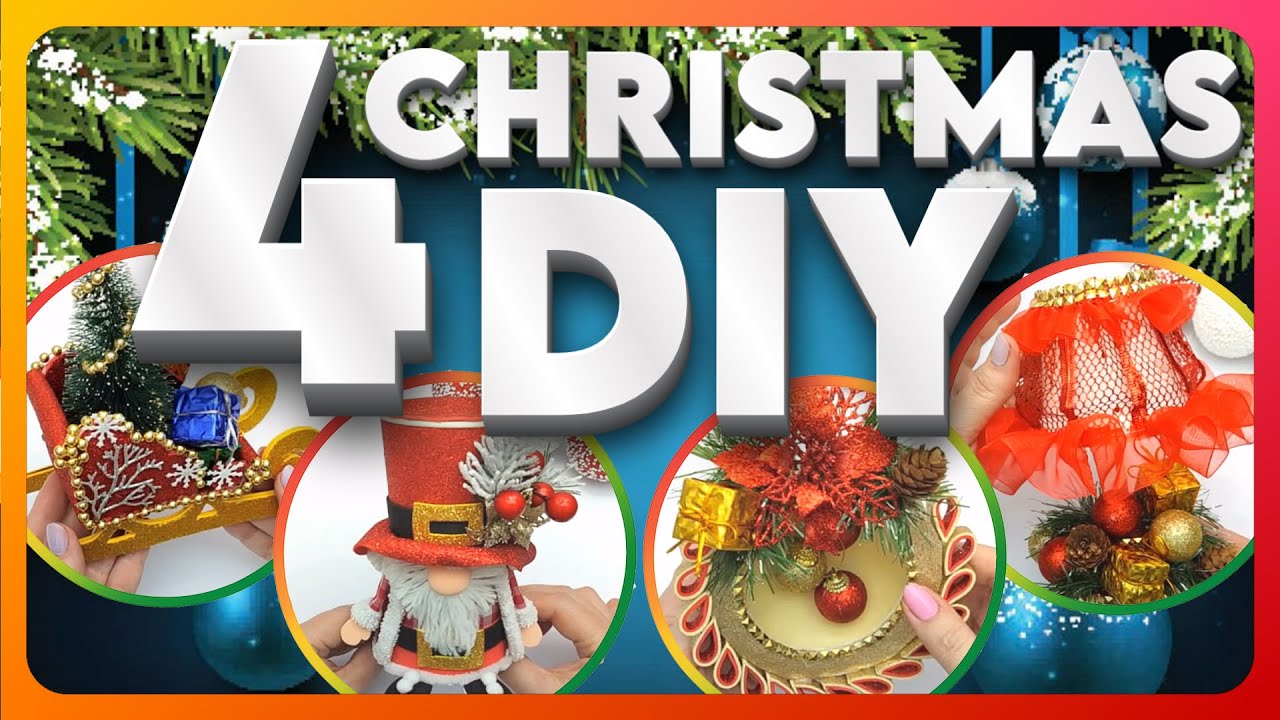 4 DIY Christmas Crafts 🎄 Easy Holiday Decorations & Ornaments for 2025