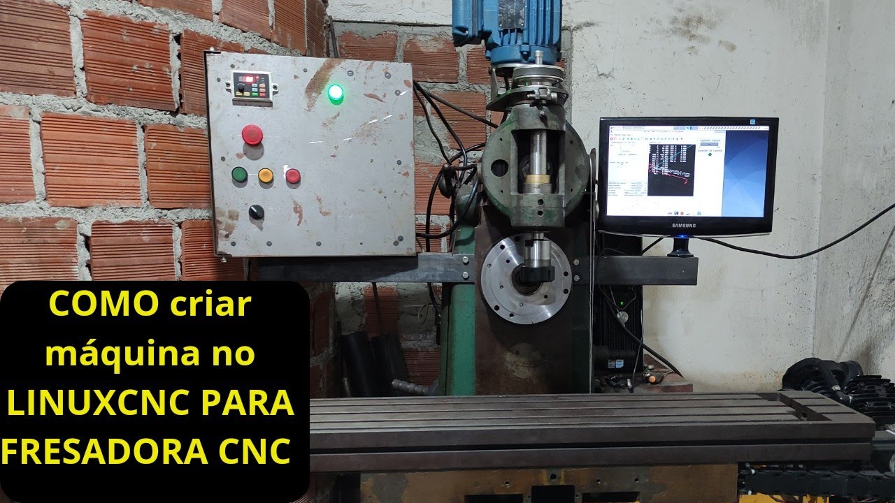 como criar máquina no linuxcnc e configurar para uma fresadora cnc