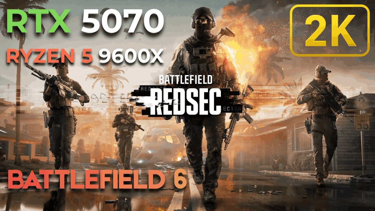 RTX 5070 + Ryzen 5 9600x | Battlefield 6 Redsec Benchmark | 1440p DLSS