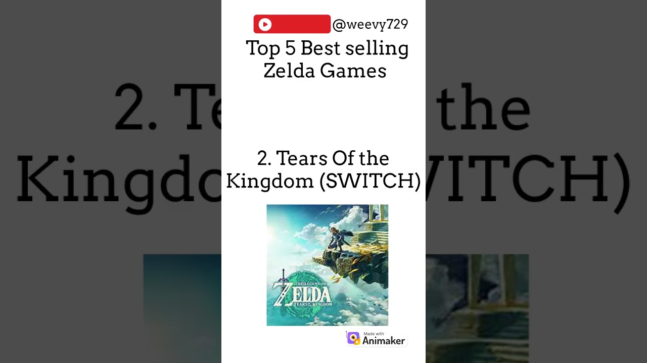 Top 5 best selling Zelda games