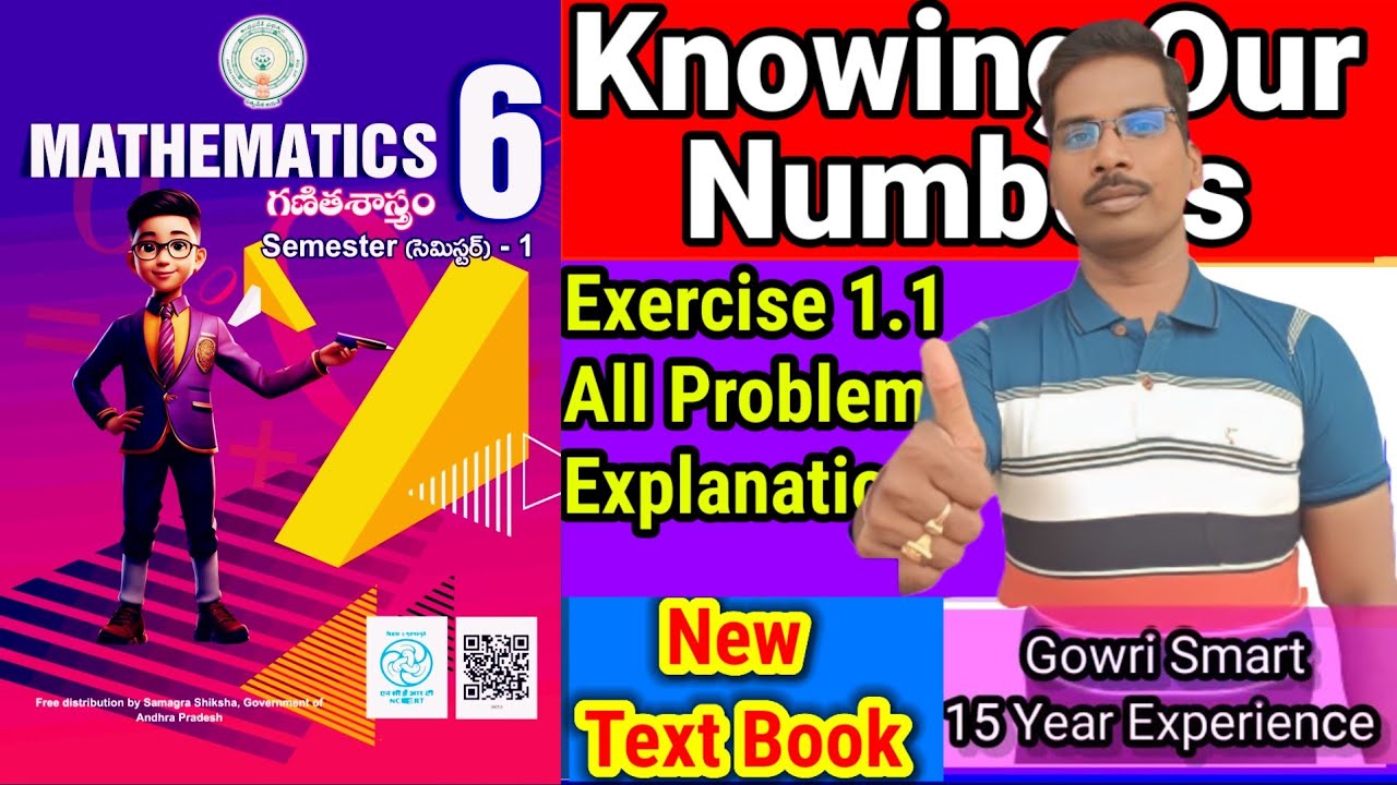 6th Class Maths(2024-25) New Syllabus|| Chapter-1|| Knowing Our Numbers || Exercise 1.1|| Must Watch