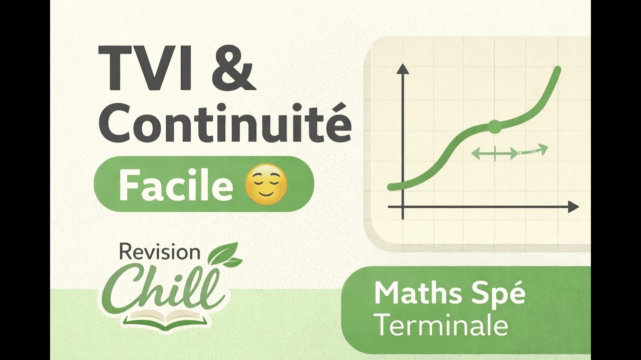 Révision Chill : La Continuité et le TVI Math Terminale