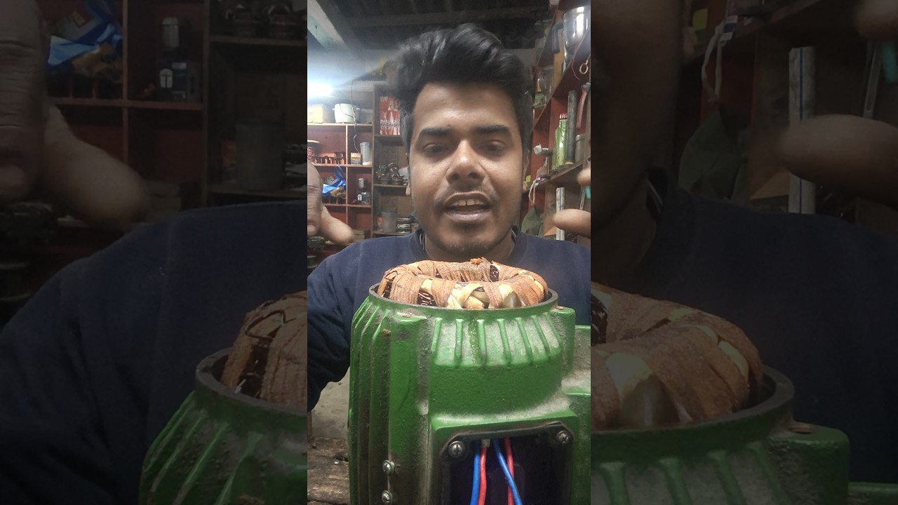 3 hp motor coil winding complete short video 