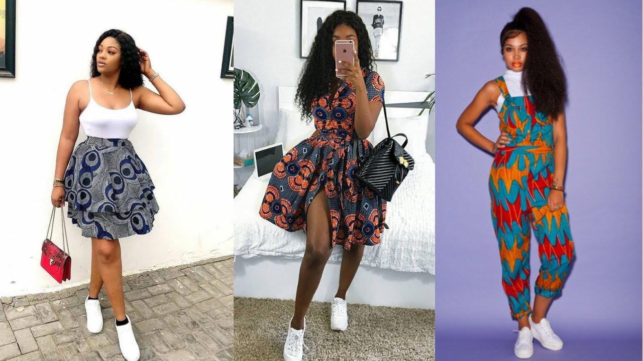 Stylish Ankara Dress Styles With Sneakers