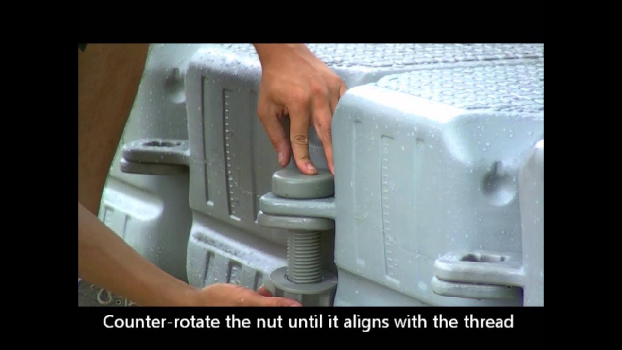 How to: Attach nuts & bolts to DOCKPRO Modular Docking System