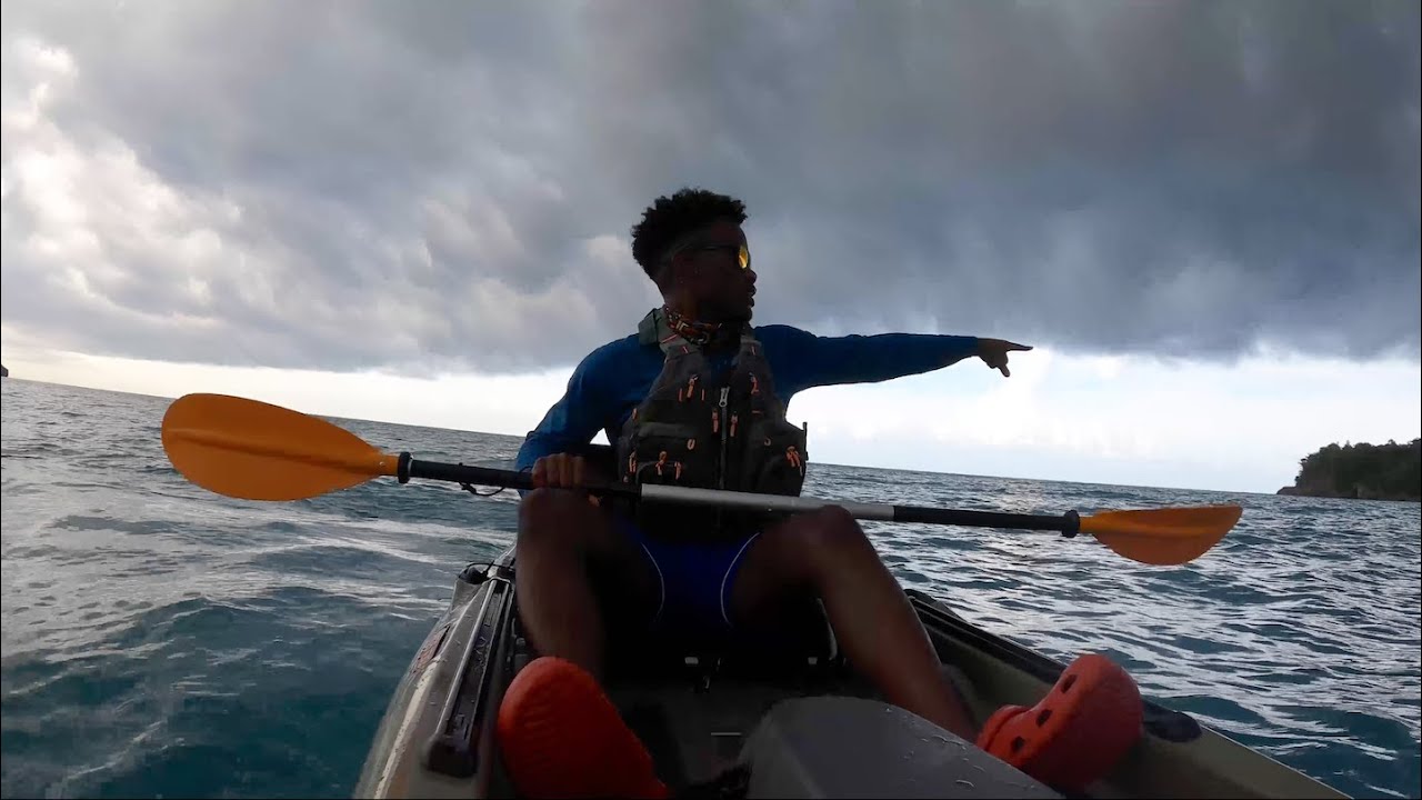 Taking my Jonny Boat Fishing Kayak out in BAD WEATHER | Jamaica Vlog
