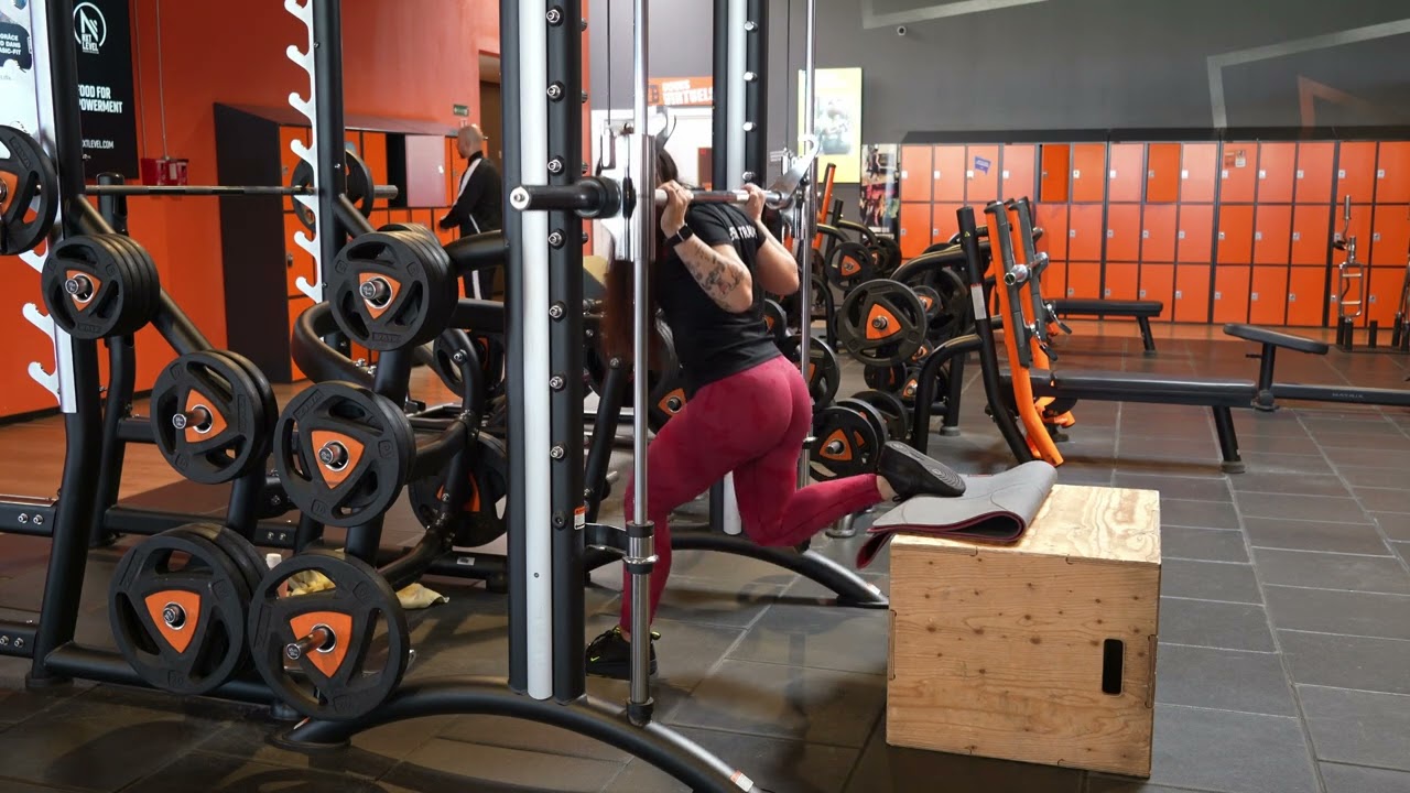SAF Split Squat Fessier Avec Box Smith Machine
