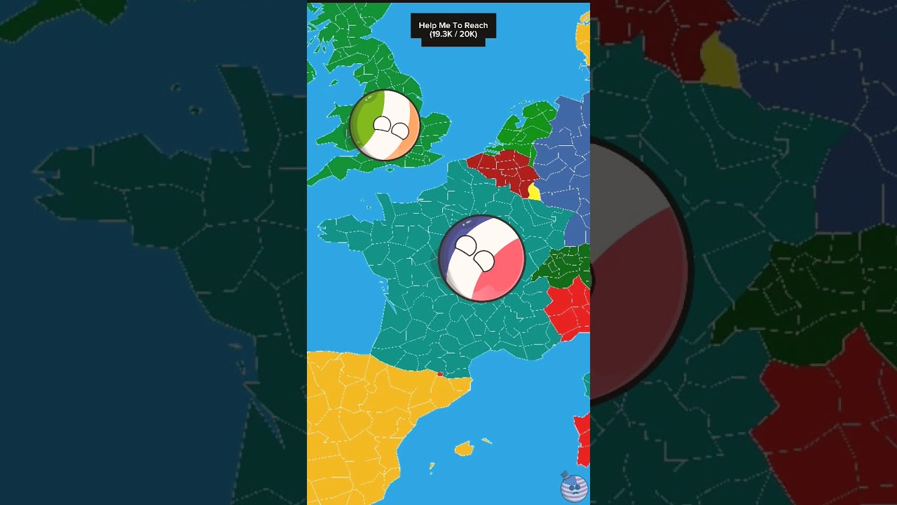 Ireland Attacks UK And Western Europe||Countryballs Epic Reaction #fypシ゚viral  #mrcountryballmapper