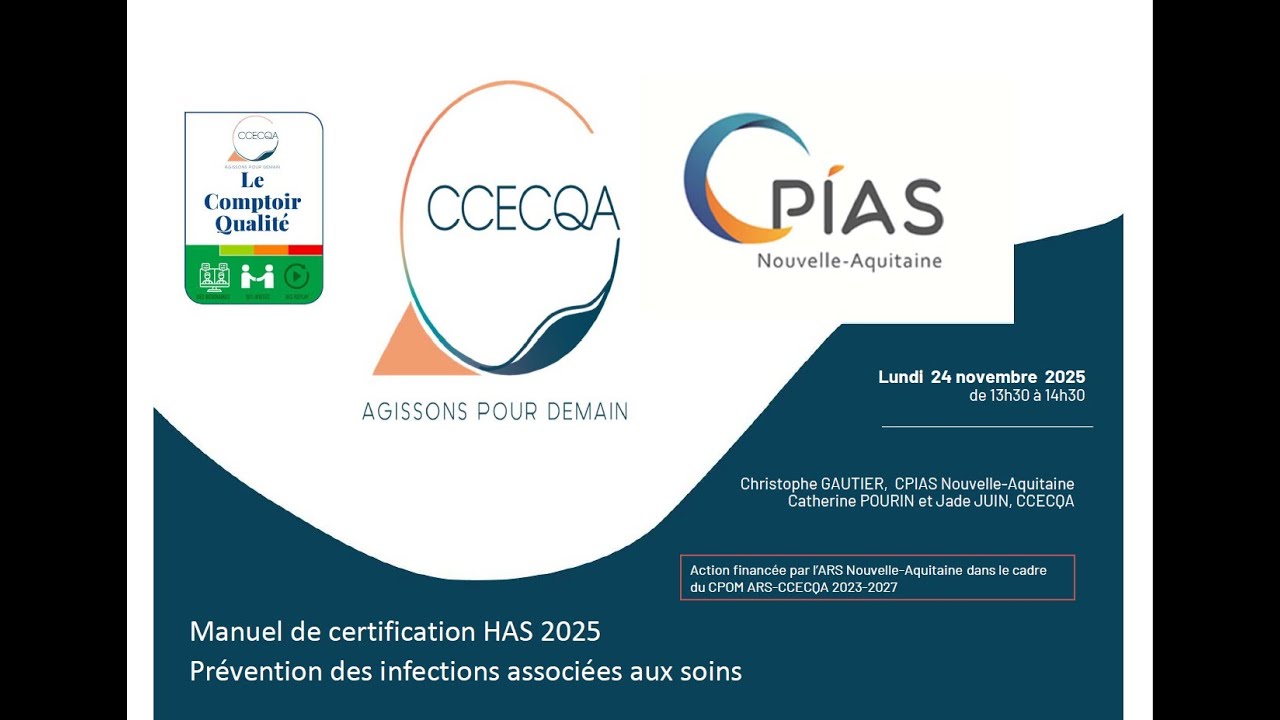 Décryptages des critères du manuel de certification 2025  Le risque infectieux 20251124