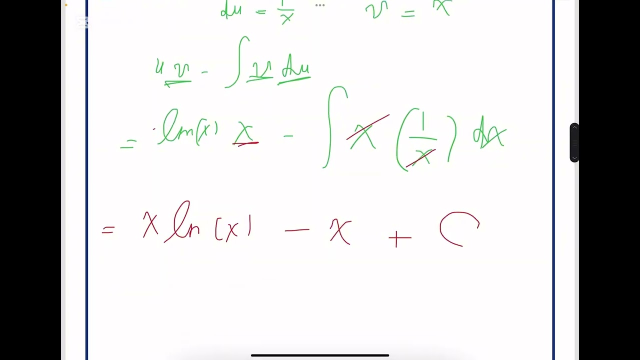7.1 Integration by Parts | MA102