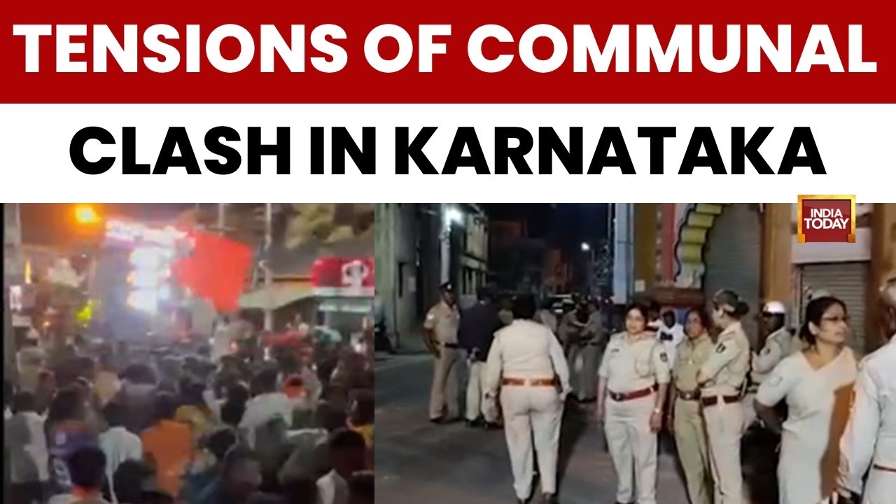 Tension in Karnataka's Bagalkot After Stone Pelting During Shivaji Jayanti Yatra | India Today